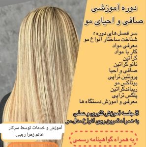 آموزش نانو کراتین مو در اراک با متدهای جدید صافی و احیا-مشاغل ممتاز